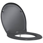 Asiento de WC Antracita 47 x 37 x 4 cm Duroplast