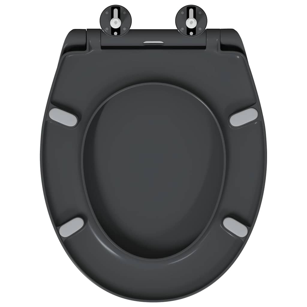 Asiento de WC Antracita 47 x 37 x 4 cm Duroplast