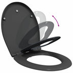 Asiento de WC Antracita 47 x 37 x 4 cm Duroplast