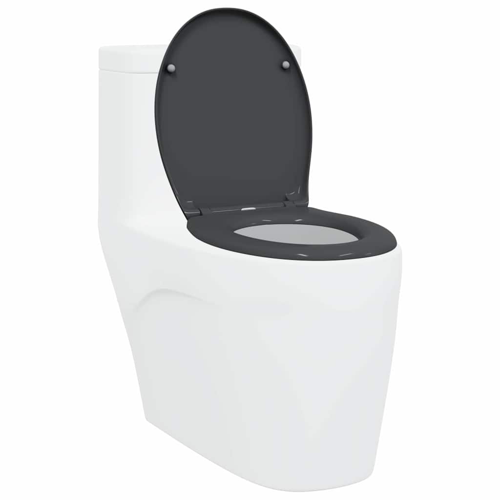 Asiento de WC Antracita 47 x 37 x 4 cm Duroplast