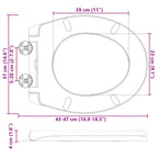 Asiento de WC Antracita 47 x 37 x 4 cm Duroplast