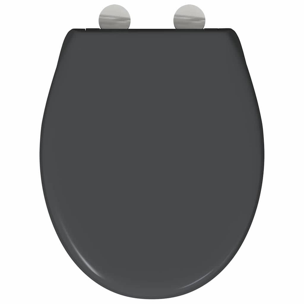 Asiento de WC Antracita 47 x 37 x 4 cm Duroplast