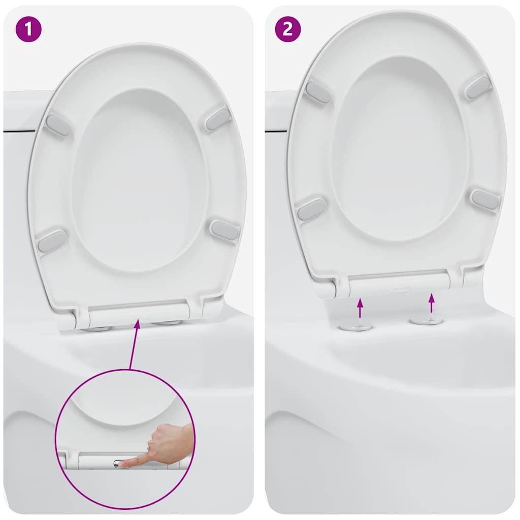 Asiento de WC 47 x 37 x 4 cm Duroplast