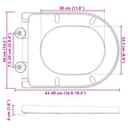 Asiento de WC 49 x 36 x 4 cm Duroplast