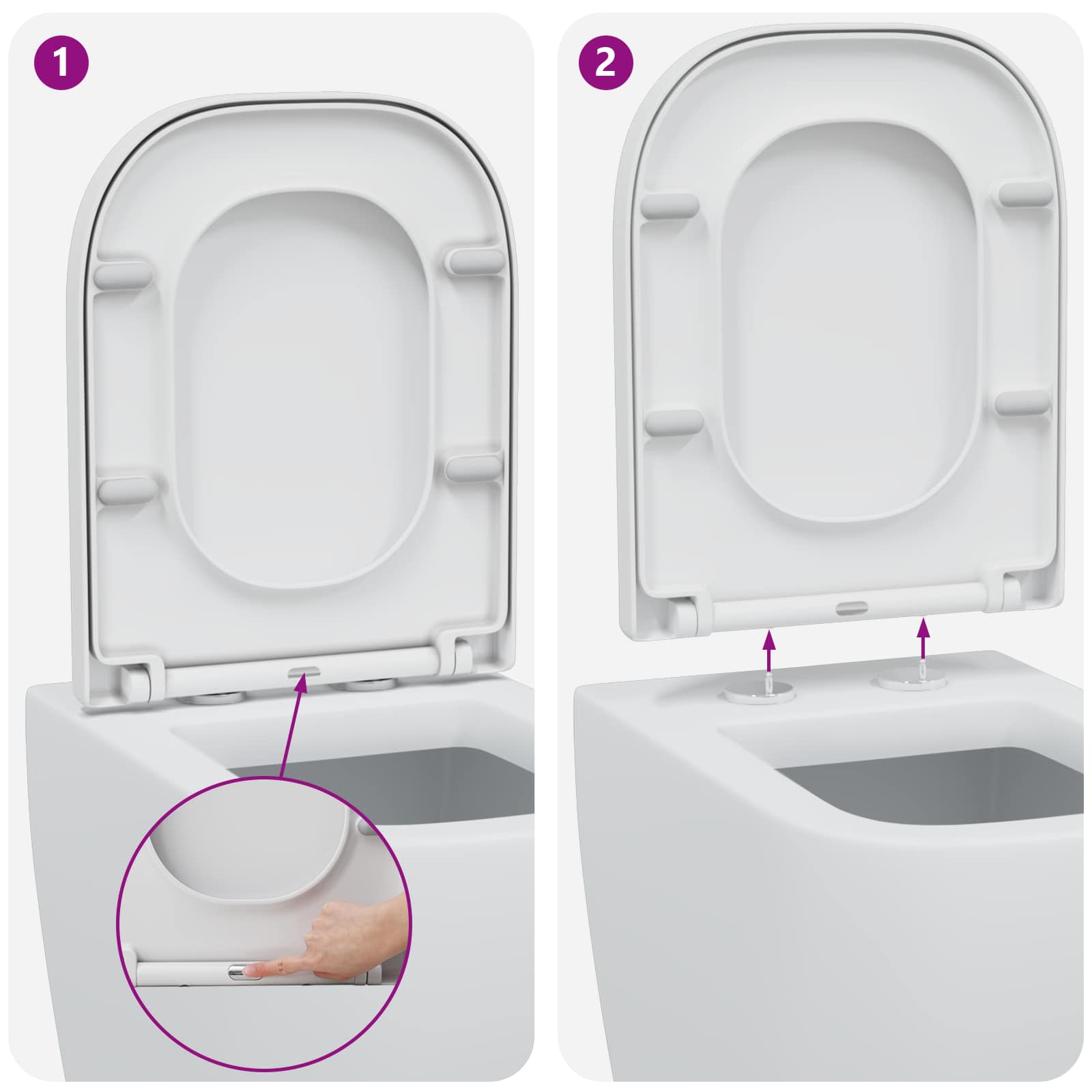 Asiento de WC 47,5 x 35 x 3,6 cm Duroplast