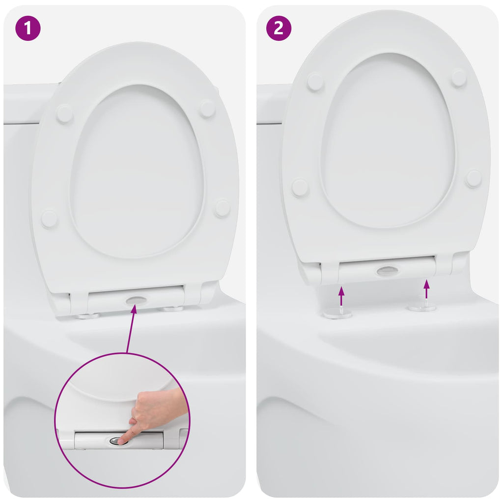 Asiento de WC 47 x 37,5 x 3,8 cm Duroplast