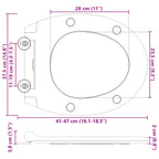 Asiento de WC 47 x 37,5 x 3,8 cm Duroplast