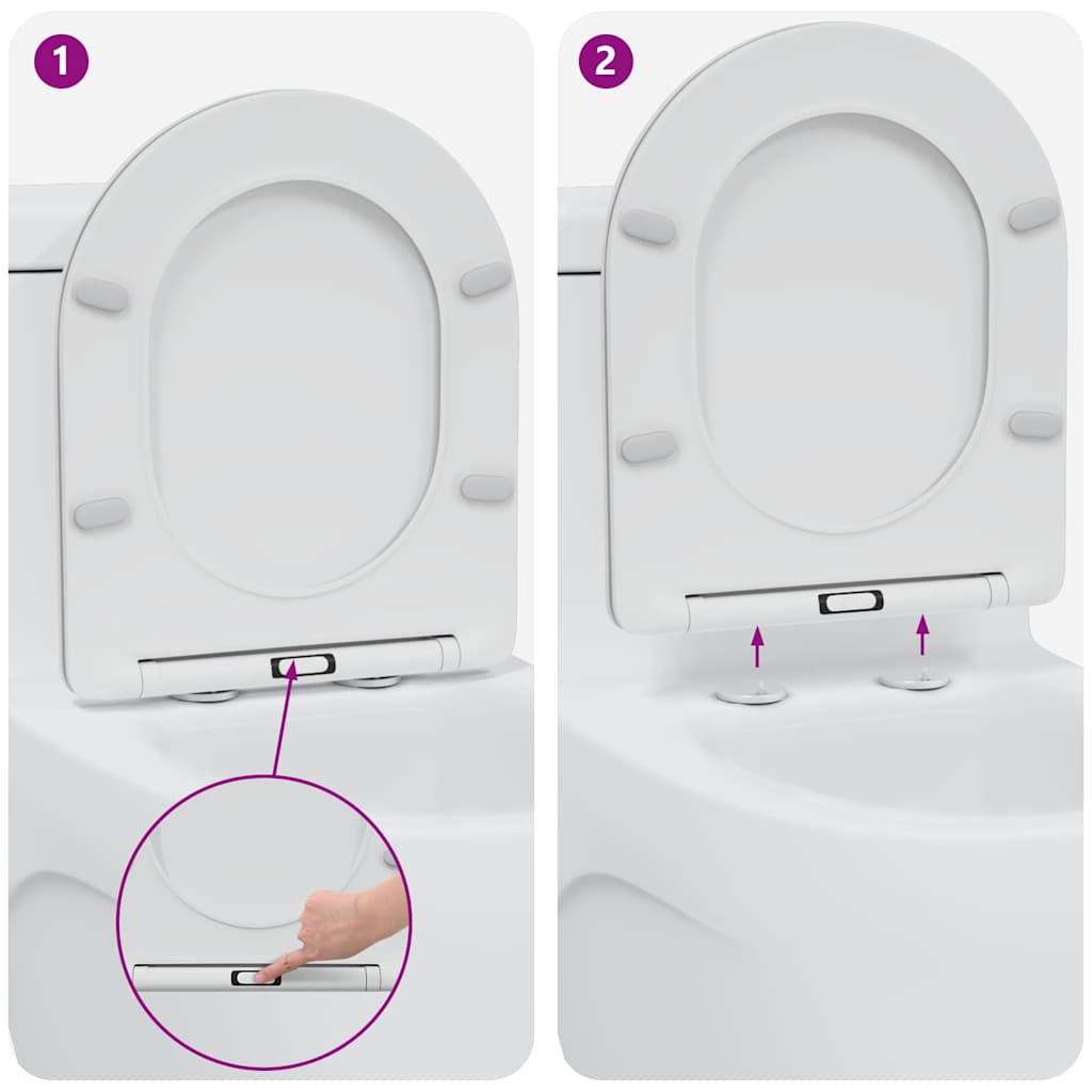 Asiento de WC 47 x 36 x 3,4 cm Duroplast