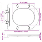 Asiento de WC 47 x 36 x 3,4 cm Duroplast