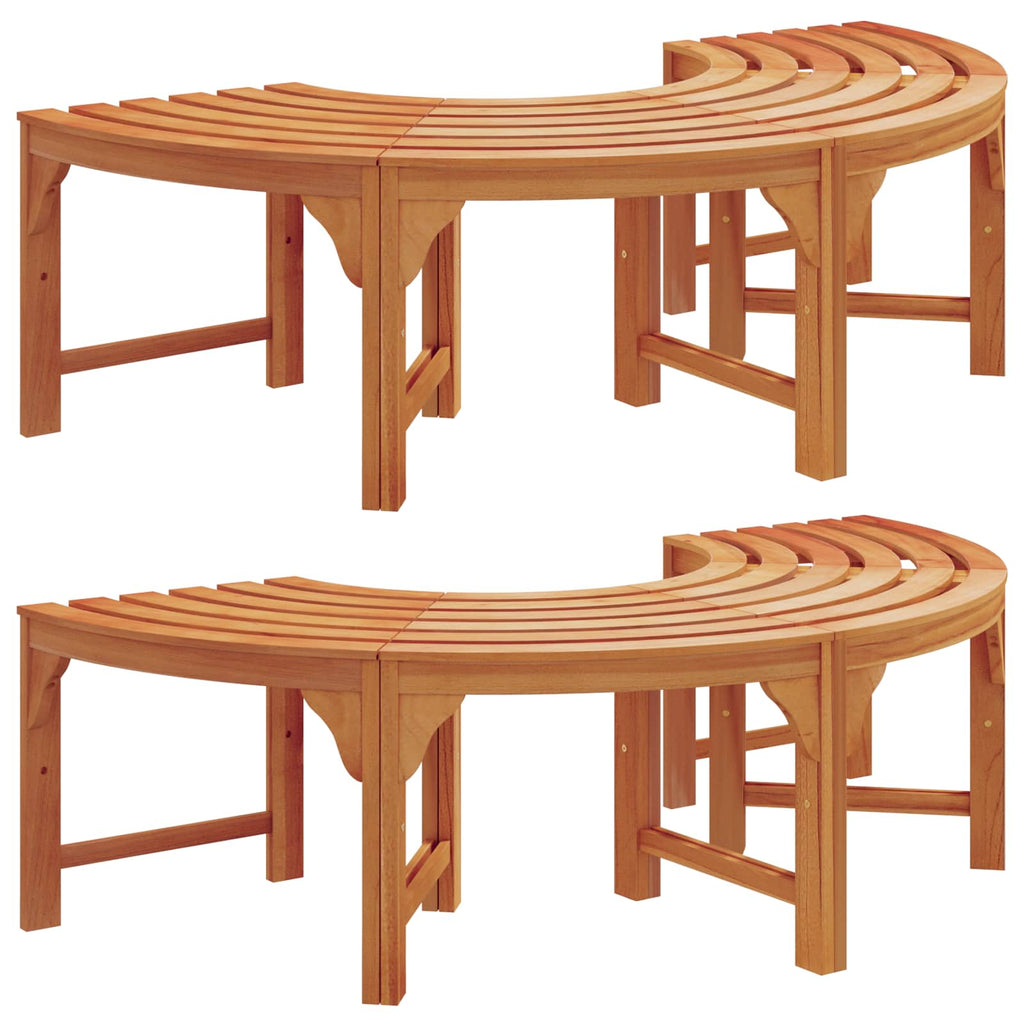 Banco de Árbol 2 pcs Natural 160 x 80 x 45cm