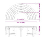 Banco de Árbol 2 pcs Natural 160 x 80 x 45cm