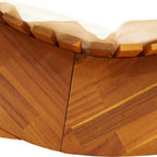 Tumbona con cojín 2 pcs Marrón Madera de Acacia Sólida