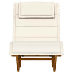Tumbona con cojín 2 pcs Marrón Madera de Acacia Sólida