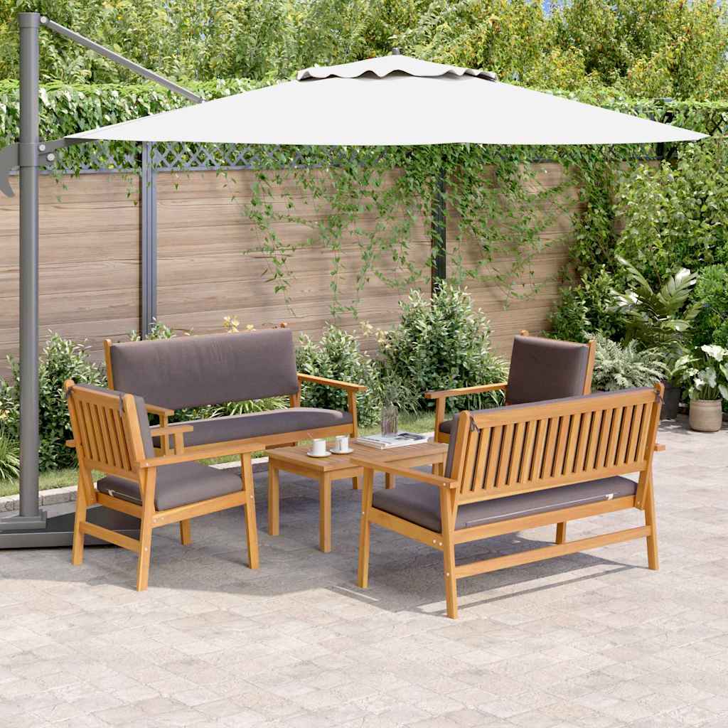 Conjunto de sofás de jardín 3 pcs Antracita