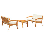 Conjunto bistro con cojín 3 pcs Marrón Poliéster