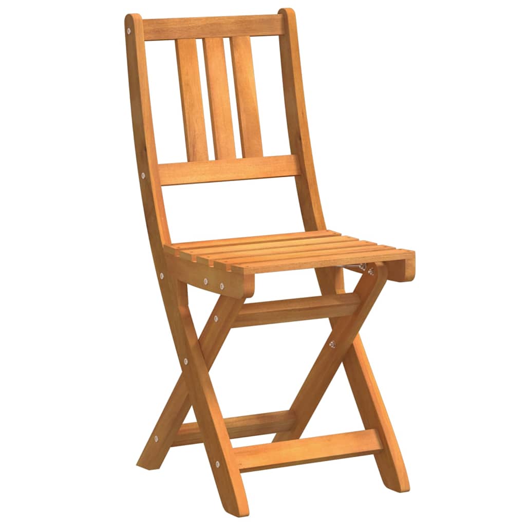 Juego Bistro de Jardín 5 pcs Marrón Madera de Acacia Sólida