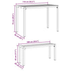 Conjunto de Comedor de Jardín 3 pcs Antracita Acero