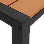 Banco de jardín Marrón 100 x 28 x 45cm Acero