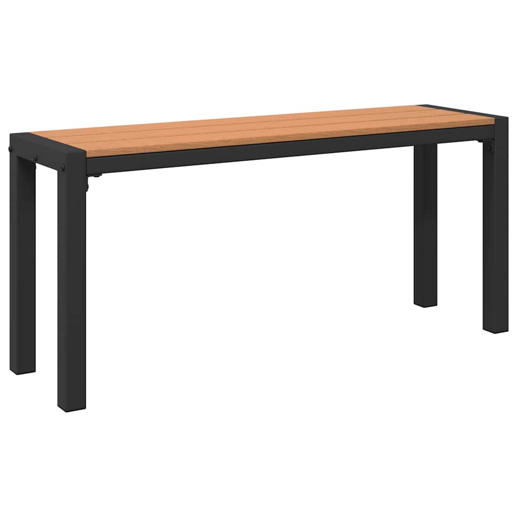Banco de jardín Marrón 100 x 28 x 45cm Acero