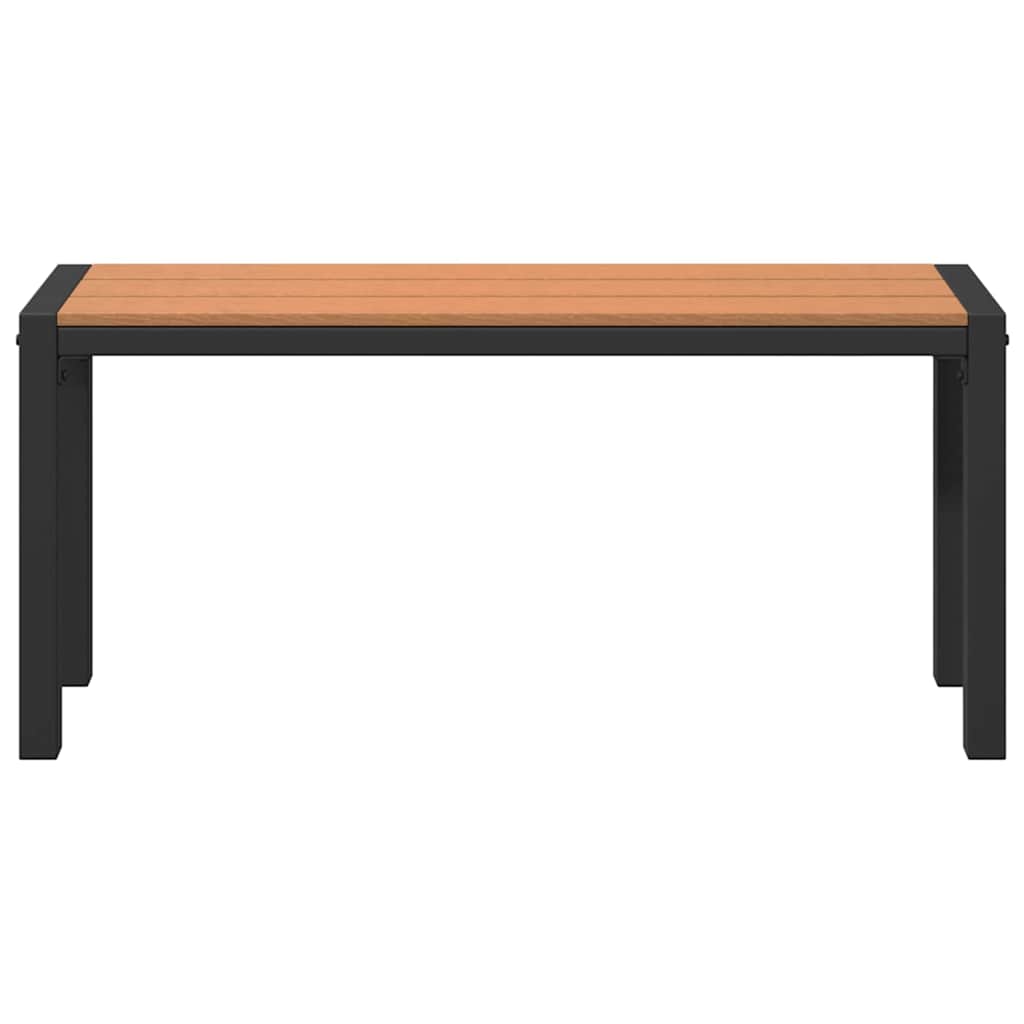 Banco de jardín Marrón 100 x 28 x 45cm Acero