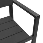 Banco de jardín Negro 118 x 54 x 77cm Acero