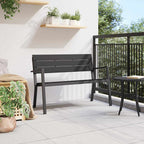 Banco de jardín Negro 118 x 54 x 77cm Acero