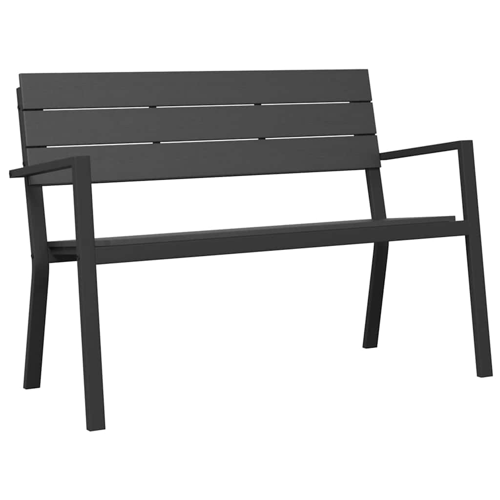Banco de jardín Negro 118 x 54 x 77cm Acero