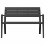 Banco de jardín Negro 118 x 54 x 77cm Acero