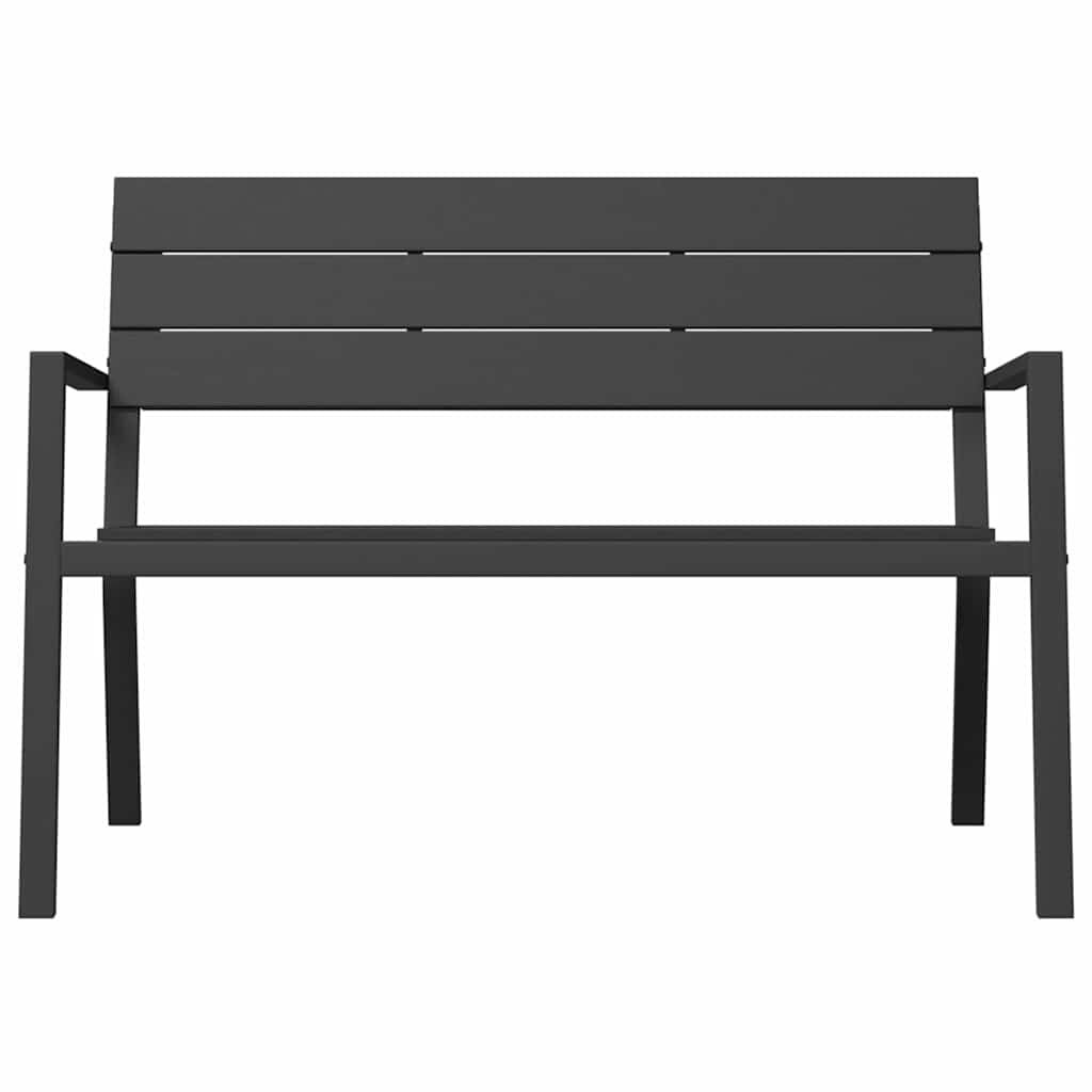 Banco de jardín Negro 118 x 54 x 77cm Acero