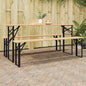 Beer Table Leg 2 pcs Black 39 x 3 x 75 cm