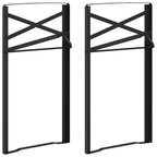 Pierna de Mesa de Cerveza 2 pcs Negro 39 x 3 x 75 cm