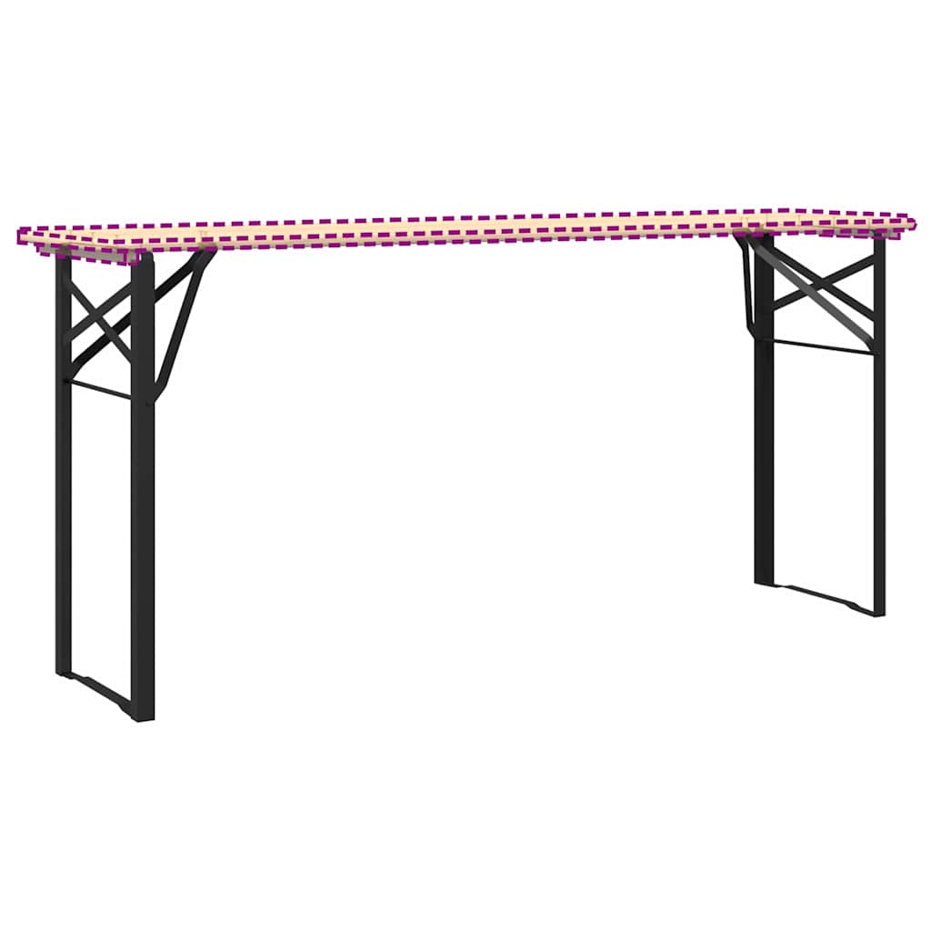 Pierna de Mesa de Cerveza 2 pcs Negro 39 x 3 x 75 cm