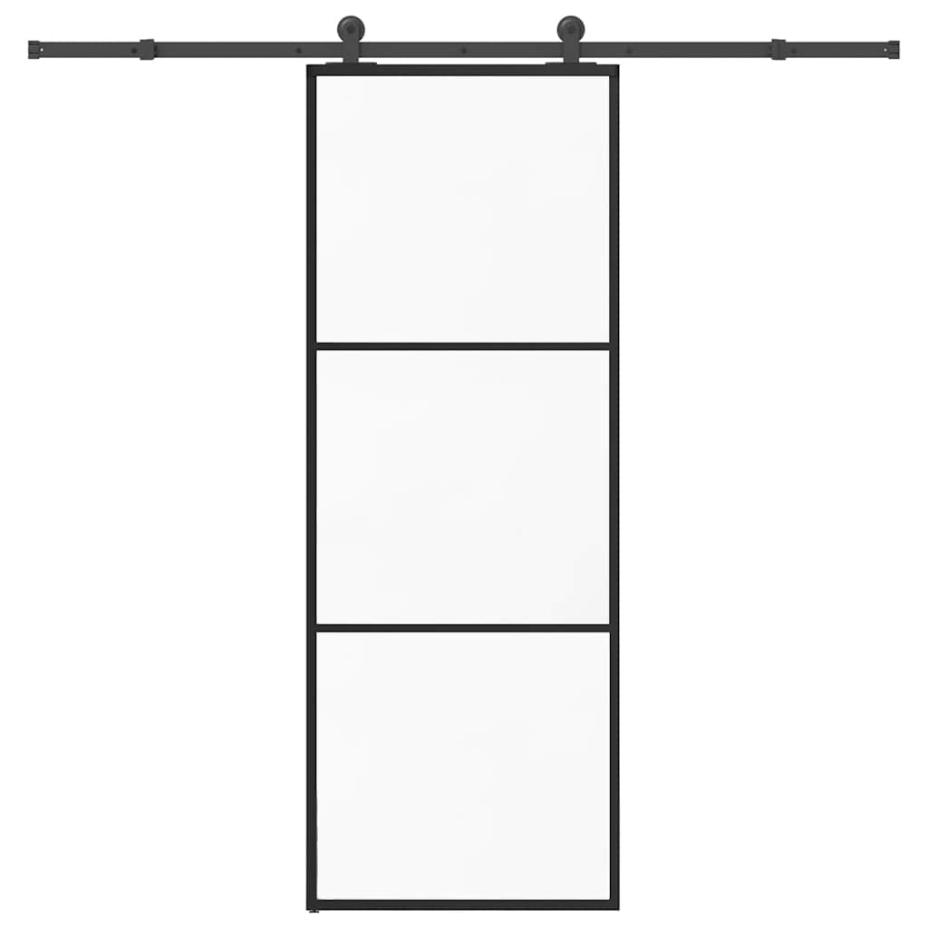 Puerta corredera con herrajes 102x205 cm ESG vidrio y aluminio