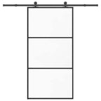Puerta corredera con herrajes 102x205 cm ESG vidrio y aluminio