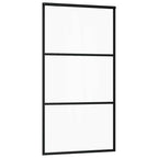 Puerta corredera con herrajes 102x205 cm ESG vidrio y aluminio