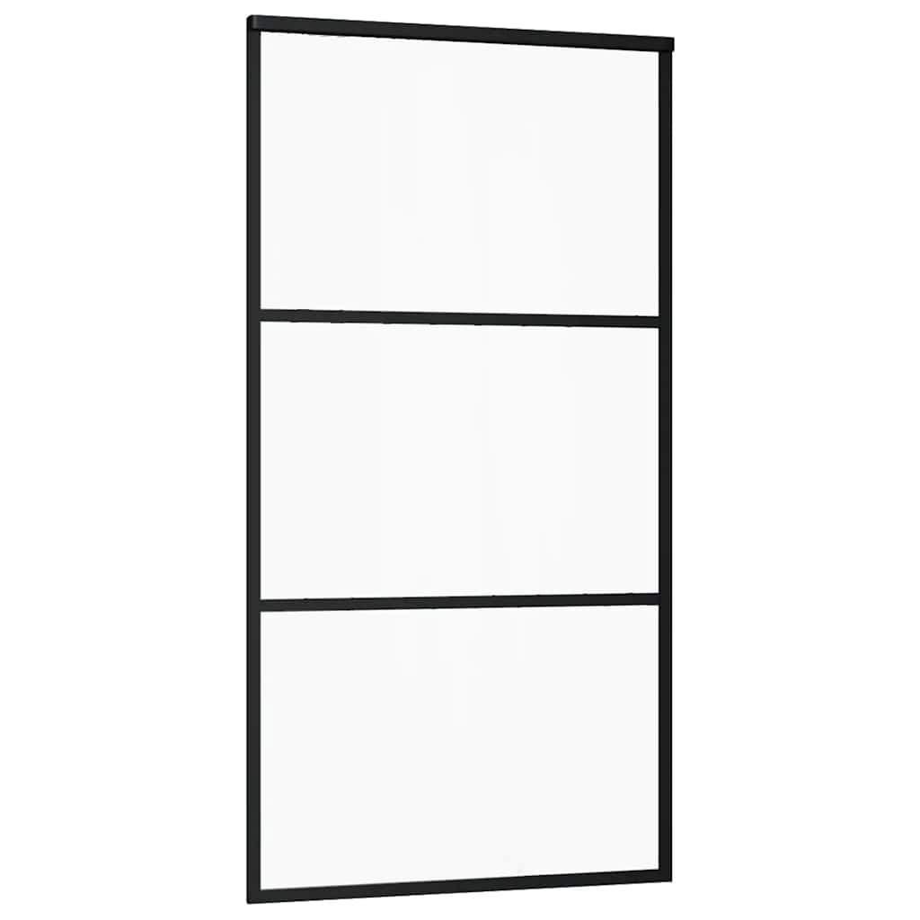 Puerta corredera con herrajes 102x205 cm ESG vidrio y aluminio