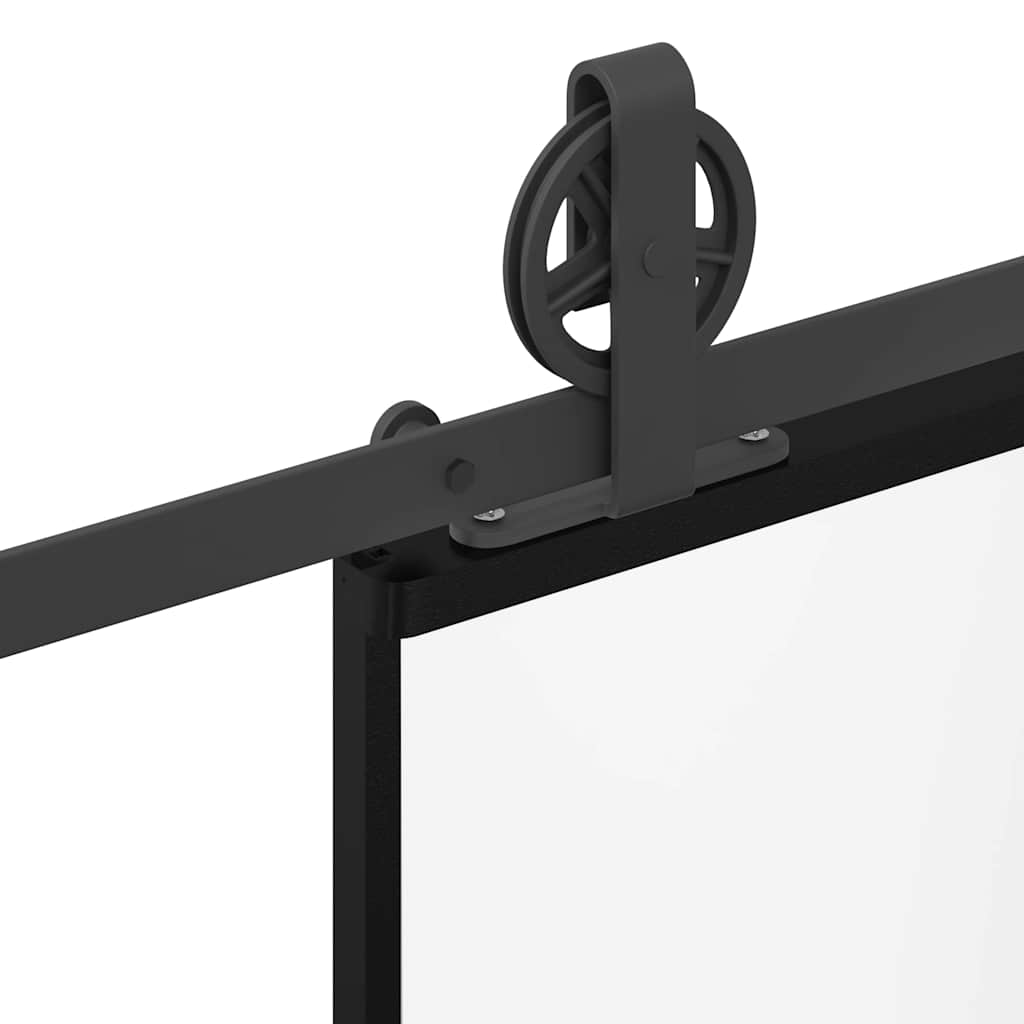 Puerta corredera con herrajes 102x205 cm ESG vidrio y aluminio