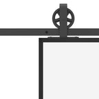 Puerta corredera con herrajes 102x205 cm ESG vidrio y aluminio