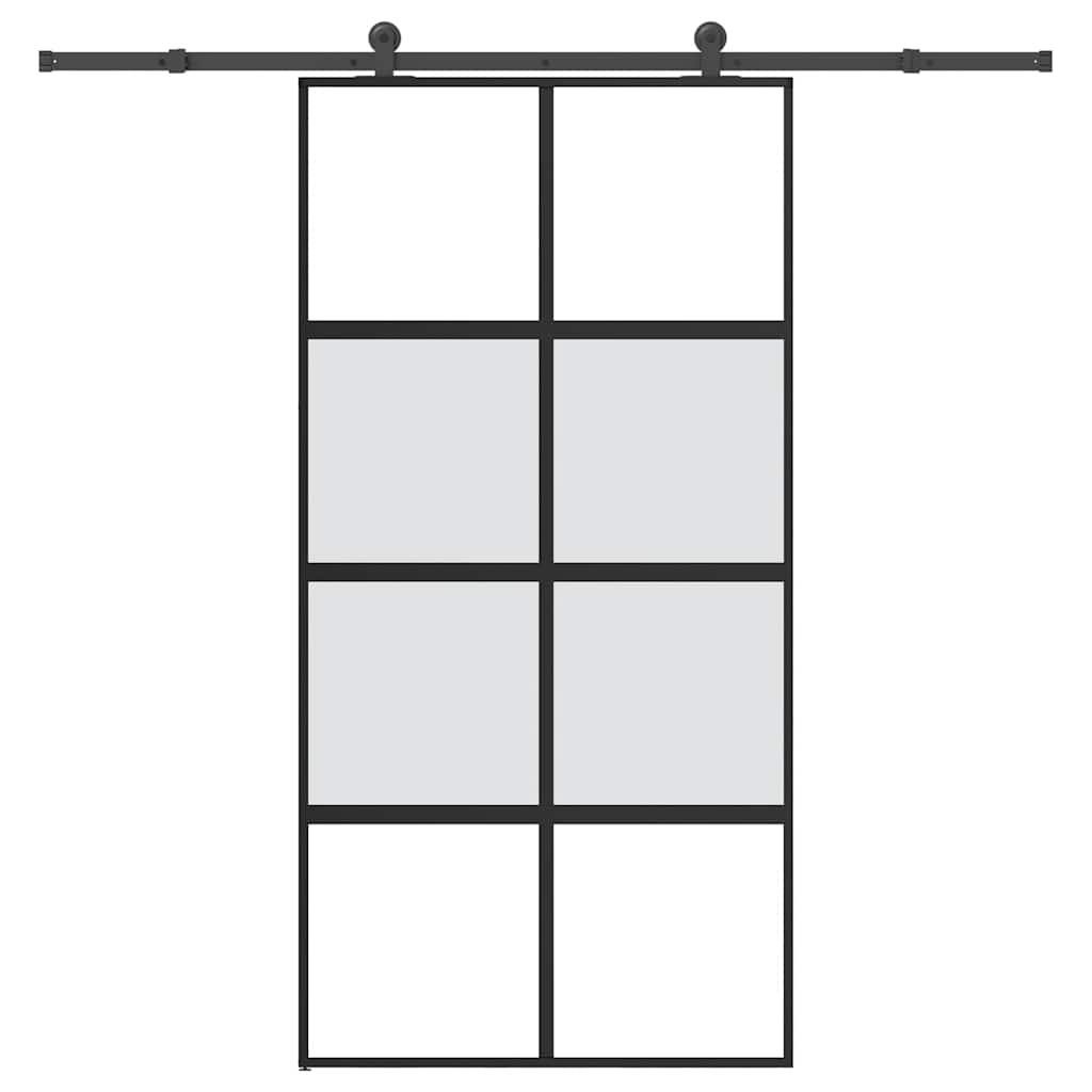 Puerta corredera con herrajes 102x205 cm ESG vidrio y aluminio