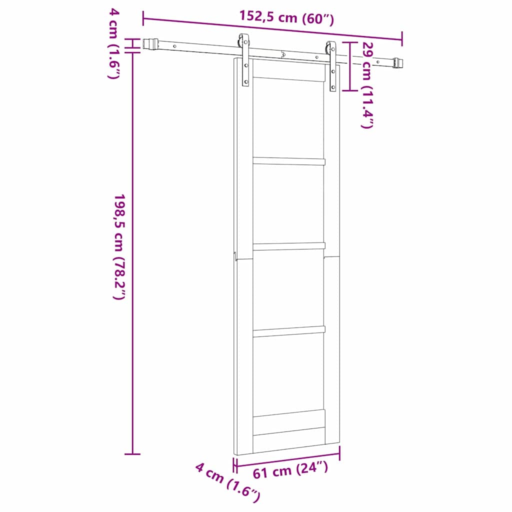 Puerta Corredera ORKDAL 61 x 198,5 cm