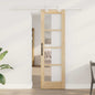 Puerta Corredera 61 x 198,5 cm Madera de pino maciza y vidrio