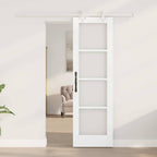 Puerta Corredera 61 x 198,5 cm Madera de pino maciza y vidrio