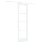 Puerta Corredera 61 x 198,5 cm Madera de pino maciza y vidrio