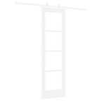 Puerta Corredera 61 x 198,5 cm Madera de pino maciza y vidrio