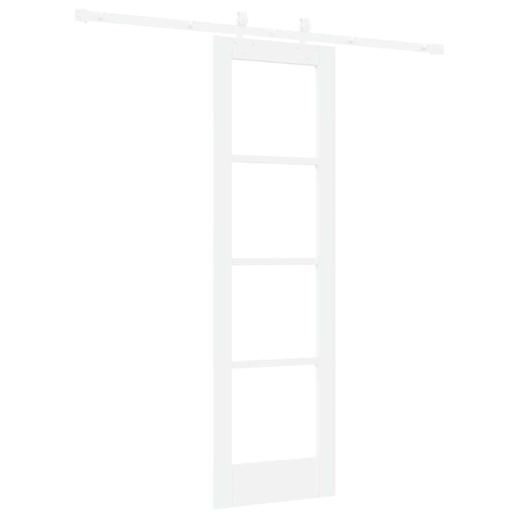 Puerta Corredera 61 x 198,5 cm Madera de pino maciza y vidrio