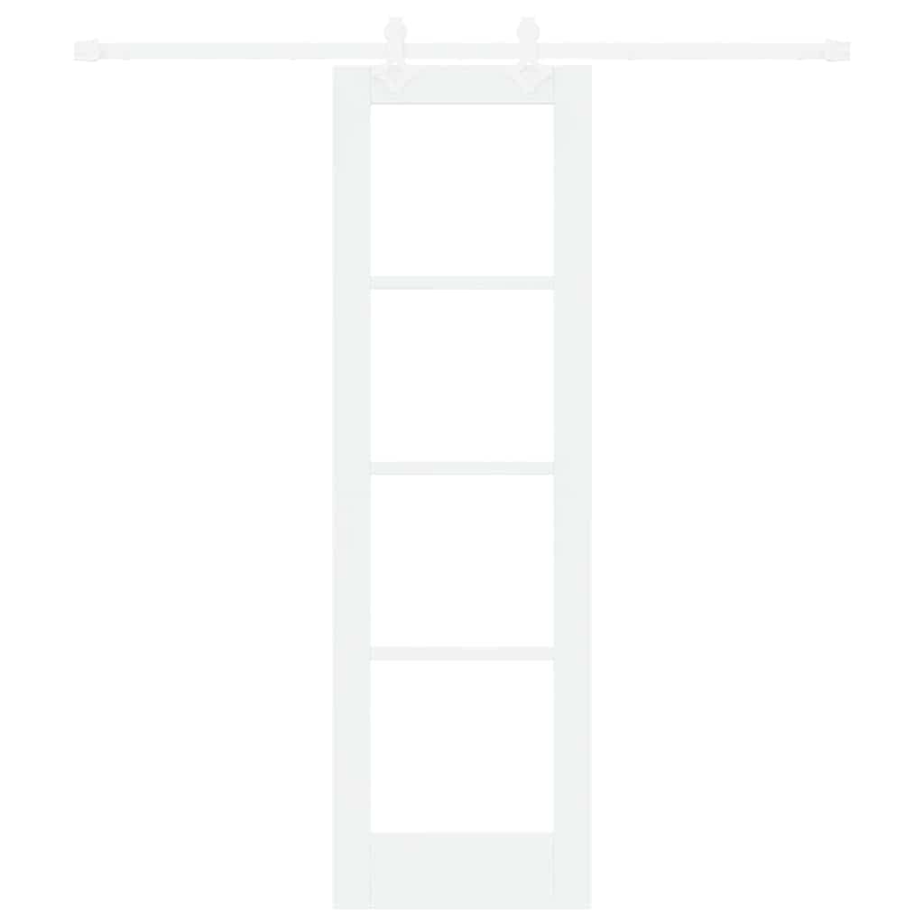 Puerta Corredera 61 x 198,5 cm Madera de pino maciza y vidrio