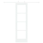 Puerta Corredera 61 x 198,5 cm Madera de pino maciza y vidrio