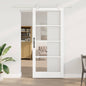 Puerta Corredera 61 x 198,5 cm Madera de pino maciza y vidrio