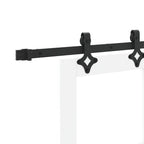 Puerta Corredera 61 x 198,5 cm Madera de pino maciza y vidrio
