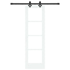 Puerta Corredera 61 x 198,5 cm Madera de pino maciza y vidrio